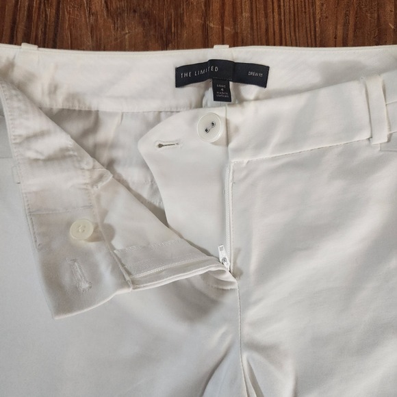 The Limited Drew Fit White Chinos Straight Leg Low Rise Pants Cotton 4L Vintage - Picture 5 of 12